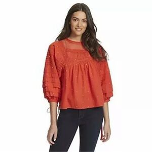 Ella Moss Vibrant Red Blouse